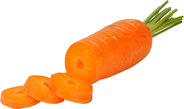 One Carrot on White Background